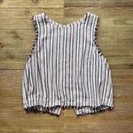 Bella Dahl  Fray Button Back Top in Americana Stripe Photo 3