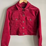 Love Tree BOUTIQUE Red corduroy button cropped jacket Photo 0