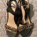 Fergalicious -  Black and Gold Sandals Photo 0