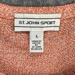 St. John Sport Tank Top Womens L Orange Knit Wool Blend Crochet Yacht Old Money Photo 9