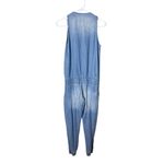 MONROW Women’s XS Denim Chambray Jumpsuit Pants Sleeveless Blue Photo 8