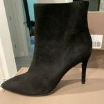 BCBGMAXAZRIA New  Black Parma Goat Leather Heeled Booties, 8.5 Photo 0