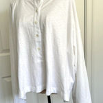 Madewell Womens Relaxed Bombay Henley Long Sleeve Knit Top White Size L NU850 Photo 0