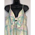 Old Navy  Women's Spaghetti Strap Tie Front Plaid Mini Dress Multicolor Size Larg Photo 2