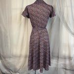 JCPenney Purple Floral Midi Dress 1970s 70s Prairie Vintage Romantic Coquette Photo 4