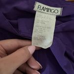 Flamingo Vintage Purple High Waisted Shorts With Decorative Buttons Photo 3