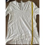 Sundance White Long Sleeve Scoop Neck Top Small 100% Cotton Layered Hem Photo 3