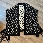 Forever 21  Aztec Fringe Cardigan Shawl Size S NWT Photo 2