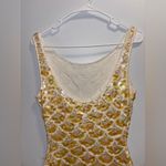 Iridescent Vintage Hand Sequined Beaded Embellished Stretch Dress New Years Eve Gold Size XS Photo 5