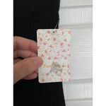 Free People  Solid Gold Ribbed Skirt Black L NWT Flared Knit Cozy Casual Photo 3