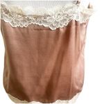 I.N.C International Concepts Lace Trim Cami Y2K Fairy Whimsical Size Medium Tan Brown Photo 3