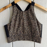 Varley  Sherman Sports Bra‎ High Neck Longline in Classic Leopard Size S Photo 1
