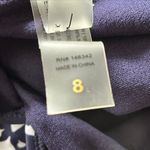 Nicole Miller  Navy and White Tribal Print One Shoulder Swimsuit, size 8 Photo 3