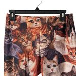 1991 INC Soft Creamy Cat Collage Stretch Leggings size large Cat Lady Brown Photo 1