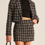 Abercrombie & Fitch  Tweed Mini Skirt - Black/White - XS Photo 0