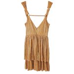 Sabina Musayev Alma Dress Mandarin Mini Size Medium Gold Metallic Photo 10