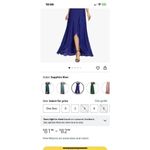 Ever Pretty NWT Ever-Pretty Women's Dress Double V Neck A Line Ruffle Hem Backless Blue L Photo 1