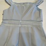 superdown Revolve   Meghan Mesh Stripe Dress Size large baby blue mini dress NWT Photo 6