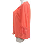 Valerie Stevens  Coral Lace Trim Blouse Women’s XL Photo 5