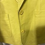 Spiegel  Vibrant Green Leather Blazer Photo 4