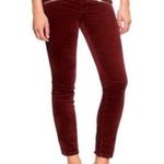 Gap NWOT Velvet Always Skinny Ankle Pants Maroon New Photo 0