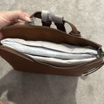 Fossil  $250 Elina Convertible Backpack Leather Small Brown Satchel Minimalist Photo 9