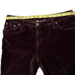Sundance Burgundy Red Wine Velvet Mid Rise Slim Straight Leg Jeans, Sz 10 Photo 9