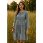 Holding Horses Anthropologie Floral Print Long Sleeve Dress Size 14 Photo 1