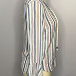 Vintage Havana Stripe Nautical Top with Rope Tie Front- Bell Sleeve- M Photo 5