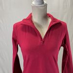 Columbia Quarter Zip Dark Magenta Pink Fleece Long Sleeve Pullover Size S Photo 1