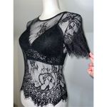 Xhilaration Women’s Black Lace Wireless Bra Medium Photo 6