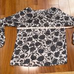 Loft Women's pink & brown floral boat neck long sleeve blouse Size M Photo 8