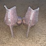 Steve Madden Collette strappy heeled sandal in blush glitter Size 7 Photo 7