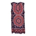 Chico's  Boho Bohemian Sleeveless Tassel VNeck Mini Dress Size 1 (medium) tie dye Photo 3