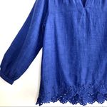 Old Navy New Floral Eyelet Scalloped Hem Embroidered Dot Top Photo 7