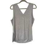 Old Navy Light Gray White Athletic Tank Top Shirt Fitness Workout Tee Women’s Size Large! Photo 1