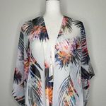 Rachel Roy Mystic Palm High-Low Open Front Soft Airy CoverUp, Sz Medium Photo 3
