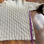 Woolrich VTG  100% Cotton Heavy Cable Knit Turtleneck Sweater Oatmeal Photo 7