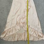 Free People  All My Love Satin Wrap Slip‎ Dress Light Sand XS Photo 7