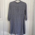 Gap  navy and white geometric print V neck 3/4 sleeve high‎ waisted shirt dress S Photo 3