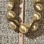 Kenneth Jay Lane KJL Gold Tone and Faux Pearl Necklace Photo 4
