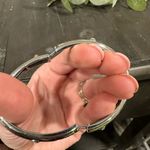 Lia Sophia Sentiment Silver Tone With Cut Stretch Bracelet Photo 5