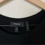 Theory NWT Pleat Tee Dress Black Prosecco Knit Fit & Flare Dress Size P / 0 - 00 Photo 5