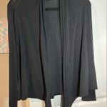 One Clothing Solid Black Basic Staple Piece Cardigan Size Medium Photo 3