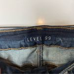 Level 99 Anthropologie Straight Leg Raw Edge Hem Jeans Size 28 Blue Photo 4
