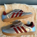 Adidas Samba Long Tongue Metallic Silver Preloved Ruby Sneaker Photo 5