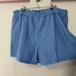 Reiss NEW  Blue Macey Linen Pull On Shorts Drawstring High Rise Size 14 Preppy Photo 5