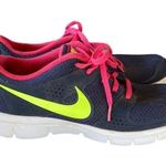 Nike athletic sneakers gray pink and yellow running tennis shoes athleisure Photo 3