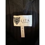 LITA By Ciara Icon Rib V Neck Cardigan Button Front Midi Dress Black M Size M Photo 15