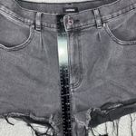 EXPRESS Denim Mom Shorts Women 10 High Rise Cut Off Raw Hem Photo 4